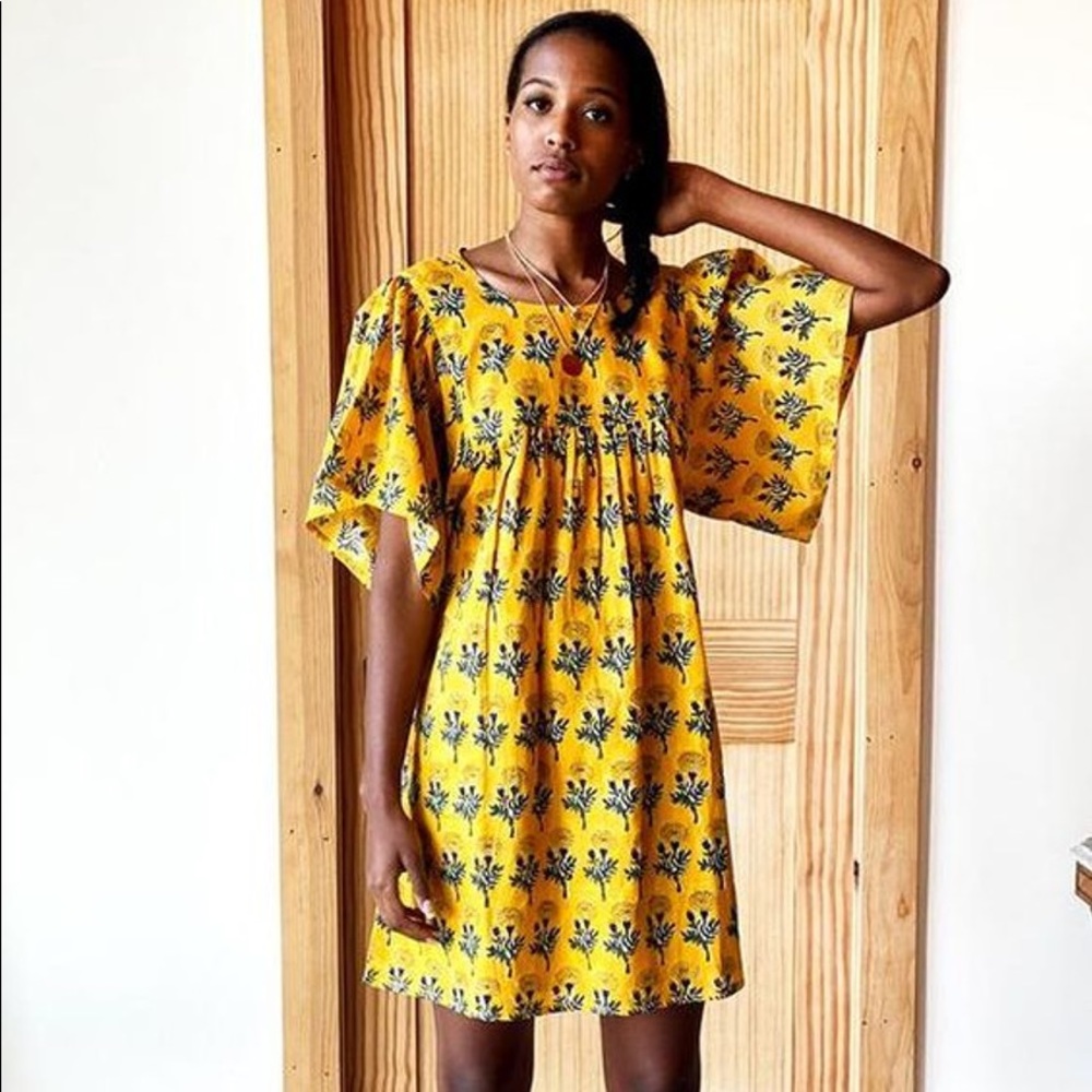Emerson Fry Yellow Floral Mini Dress
